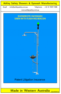 Shower Eye/Face-wash Siren with Flashing Beacon